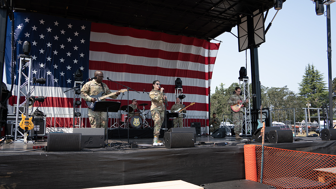 us army band performs on stage